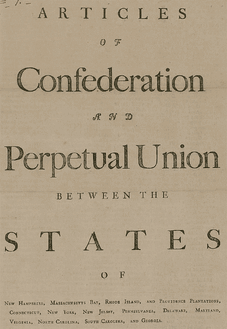 Articles of Confederation Articles of Confederation